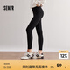 森馬（Semir）休閑褲女修身磨毛輕暖小腳褲2024秋冬新款顯腿長九分鯊魚褲瑜伽褲 黑色90001 155/62A/S