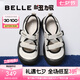 百麗（Belle）周雨彤同款老爹運動涼鞋女商場休閑涼鞋B2V1DBH4 黑色 36 (230mm)