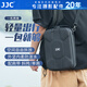 JJC 相機(jī)包 單肩斜挎攝影四方包 一機(jī)兩鏡 適用于索尼佳能尼康單反大疆無(wú)人機(jī)手提內(nèi)膽背包硬殼收納袋 【黑色黑邊】配相機(jī)包肩帶、帶2片隔板