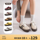 Semir官方正品德訓(xùn)鞋春秋新款通勤女鞋休閑系帶鞋SFYM243035 米黑 36 