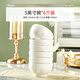 嘉蘭陶瓷碗家用10個(gè)吃飯碗套裝清新餐具加厚面碗2025新款碗盤(pán)組合 5英寸飯碗6個(gè)