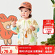 迷你巴拉男女童外套夏季嬰兒輕薄透氣防曬輕薄襯衫 白咖色調(diào)  90