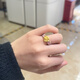 通恒珠寶999足金玫瑰花黃金戒指女新款桃花編織指環(huán)送女友七夕節(jié)禮物 足金玫瑰花戒指 金重約0.7克