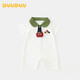 DUUDUU嬰兒衣服寶寶連體衣夏季短袖爬服新生兒哈衣外出服 小蘋果  73cm 