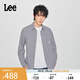 Lee商場(chǎng)同款25新品舒適版翻領(lǐng)格紋101+深藏青色男長(zhǎng)袖襯衫休閑潮 深藏青色 L