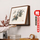 萱木堂實(shí)木高檔電表箱裝飾畫(huà)新中式遮擋配電箱掛畫(huà)電閘箱多媒體箱高級感 吳昌碩《蘭草圖》 寬50cm*高40cm 北美黑胡桃-向左打開(kāi)