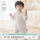 乖奇熊夏季薄款寶寶連體衣長(zhǎng)袖空調(diào)服透氣居家服嬰幼兒哈衣爬爬服
