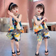 紛資言?xún)和募咎籽b女童夏裝吊帶短褲兩件套2025新款洋氣小女孩一整套潮 花色吊帶+短褲 48