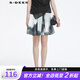 S.DEER圣迪奧夏季女裝時(shí)尚百搭優(yōu)雅水墨暈染百褶A字短裙S22281314 白色/90 M 165