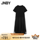 江南布衣（JNBY）【商場同款】24秋冬新品連衣裙圓領(lǐng)A型短袖氣質(zhì)優(yōu)雅5O7G15780 001/本黑 S