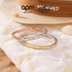 APM MonacoTOI MOI摩斯密碼手鐲精致飾品時(shí)尚設(shè)計(jì)生日情侶七夕禮物 金色 S
