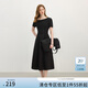 范思藍(lán)恩小黑裙夏氣質(zhì)通勤不易皺2025夏季新款易打理短袖裙子2778 黑色 XL