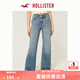 HOLLISTER25夏季復(fù)古baggy風(fēng)寬松高腰牛仔褲女裝KI355-5362 中間色 28 155/72A 6短版