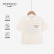 瑪米瑪卡 MOMOCO兒童短袖POLO衫T恤男童時(shí)尚卡通polo衫童裝 米色  110 