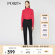 PORTS寶姿商場同款秋冬新品女裝長袖套頭衫LA9K503GZH008 杜鵑紅 S