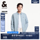 杰克·瓊斯（JACK&JONES）25年男裝長袖襯衫男垂感天絲亞麻男士襯衣商務(wù)休閑內(nèi)搭外穿刺繡 薄霧色E40 L 180