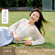 茵曼（INMAN）【天絲】茵曼彩扣白針織開(kāi)衫女2025年夏季新款淡人穿搭鏤空薄罩衫 白色 M