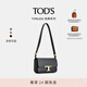 TOD'S【七夕禮物】官方TIMELESS大T扣迷你皮革單肩包斜挎包 黑色 PZ