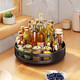 PAKCHOICE旋轉(zhuǎn)調(diào)料置物架廚房放醬油醋調(diào)味品調(diào)料瓶收納盤可旋轉(zhuǎn)單層大號(hào)