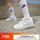 耐克（NIKE）空軍一號(hào)AIR FORCE 1女運(yùn)動(dòng)鞋秋季立體小胖勾透氣HF2014 100白/白/黑/金屬金 36.5