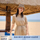 TOMMY HILFIGER【舒適亞麻】25夏季女裝海邊度假風(fēng)收腰顯瘦襯衫連衣裙03943 卡其色AEG S 34