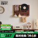 家逸（JIAYI）電表箱裝飾畫實木掛衣架電閘箱掛畫遮擋電閘盒壁掛進門入戶畫 橫款-胡桃色