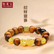 怡萊寶黃金貔貅手鏈男士 足金999轉(zhuǎn)運珠黃虎眼珠招財純金手串送男友禮物 貔貅手鏈 約2.3g【10mm黃虎眼】