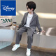 迪士尼（Disney）男童西裝套裝英倫兒童休閑小西服酷帥氣2025新款中大童禮服周歲潮 灰色【西裝+褲子】 170 cm
