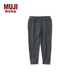 無印良品 MUJI 嬰童 羅紋編織 收腿褲 兒童童裝  CCM06A2S 炭灰色 100