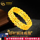 中國黃金（CHINA GOLD）黃金戒指古法銅錢戒指招財(cái)進(jìn)寶錢幣戒指財(cái)源滾滾送女友七夕禮物 【約4.1g】圈號17