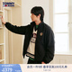 TOMMY JEANS【雙面穿】春夏男裝美式休閑潮流搖粒絨寬松立領夾克外套男19643 黑色BDS L （推薦：160-180斤）