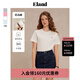 ELAND【臻棉T】衣戀T恤女甜美風合體匹馬棉短袖上衣2025夏季新款 象牙白/白色(39)Ivory M /165