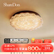 ShareDon臥室吸頂燈 中古風(fēng)新款意式房間主臥室輕奢高級(jí)感流行中山燈具 深棕色_50cm_三色變光
