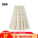 森馬（Semir）半身裙女油畫風碎花蛋糕裙多巴胺2025夏甜美A字長裙10D325120005