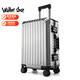 Walker Shop品牌行李箱【全鋁鎂合金】耐磨金屬拉桿箱男女旅行商務(wù)出差登機(jī)箱 深灰色 20英寸 【可登機(jī)】
