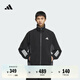 adidas休閑寬松三條紋撞色夾克外套男裝春季新款阿迪達(dá)斯輕運(yùn)動(dòng) 黑色     XL