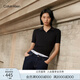 Calvin KleinJeans25春夏女士休閑ck刺繡V字領(lǐng)修身重磅短袖T恤POLO衫47AB205