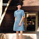 森馬（Semir）森柔牛仔|牛仔連衣裙女泡泡袖甜酷俏皮夏季涼感短裙103324114002