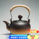 容山堂粗陶茶壺煮茶器茶具套裝泡茶壺燒水壺電陶爐圍爐煮茶碳爐酒精爐 粗陶提梁壺-祥云鈕 780ml