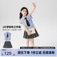 左西女童夏裝套裝2025新款兒童學(xué)院風(fēng)女孩夏季襯衫百褶裙潮 藍色 130