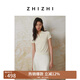致知ZHIZHI 春弄 羊毛polo領(lǐng)短袖套頭衫女25春新款修身針織上衣 米白色 L