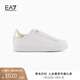 EMPORIO ARMANI/阿瑪尼官方旗艦EA7/男女情侶款小白鞋運(yùn)動(dòng)休閑鞋夏季 R579-白色/金色 40