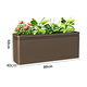 戶(hù)外不銹鋼花箱商業(yè)街花盆樣品屋展示中心隔斷花槽成品花壇可移動(dòng) 咖色：長(cháng)80x寬40x高50cm