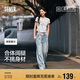 森馬（Semir）森柔牛仔丨牛仔褲女潮流顯瘦褲子25春秋季寬松闊腿褲109925124001