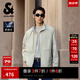 杰克·瓊斯（JACK&JONES）25年男裝秋季外套男休閑純色寬松拉鏈口袋長(zhǎng)袖簡(jiǎn)約立領(lǐng)外套上衣 C02倫敦霧 M （175）