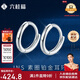 六桂福珠寶復(fù)購補貼PT950鉑金耳飾 素雅 白金光圈耳環(huán)耳釘女 EE0069 1g