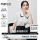 尚都比拉燕尾撞色領(lǐng)襯衫女夏季設(shè)計感褶皺短袖時尚通勤薄款襯衣 白拼黑 L