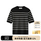 Marc O'Polo/MOP 2024夏季新款純棉圓領(lǐng)條紋薄款短袖套頭針織衫女 黑底條紋A05 XS 160