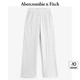 ABERCROMBIE & FITCH女裝24春秋款雅丹風(fēng)復(fù)古舒適磨毛羅紋運動衛(wèi)褲長褲KI147-4085 淺灰色 XXS (160/60A)