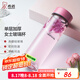 希諾（HEENOOR）玻璃杯女士單層加厚水杯創(chuàng  )意花茶杯便攜隨手杯清新可愛(ài)學(xué)生杯子 水晶粉 350ml